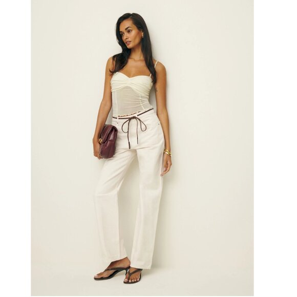 Reformation Milly Top in Fior Di Latte - Picture 4 of 8